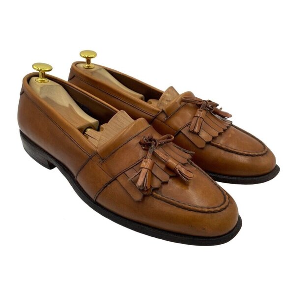 Allen Edmonds Chelsea mens 9 brown all leather dress shoes tassel loafers 42 main image 7